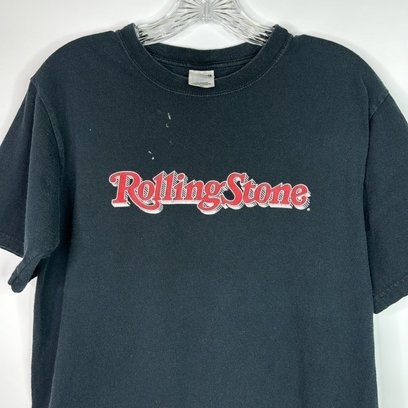 Vintage Anvil Rolling Stones Black TShirt Size Medium - Picture 2 of 8